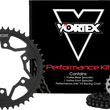 Load image into Gallery viewer, VORTEX Steel Chain Kit - Gold - CKG6345 fits 2003-2006 Honda CBR600RR - Side View