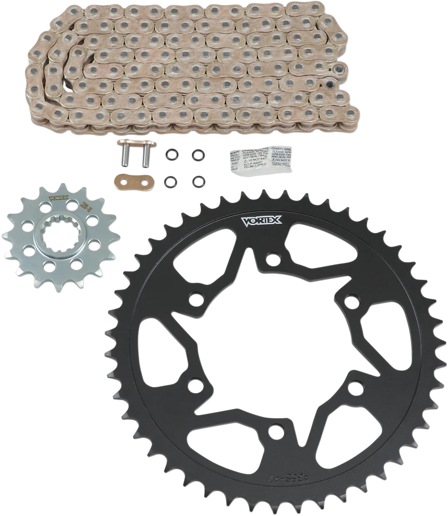 VORTEX Steel Chain Kit - Gold - CKG6362 fits 2006-2008 Yamaha Yzf-r1 - Main Product View