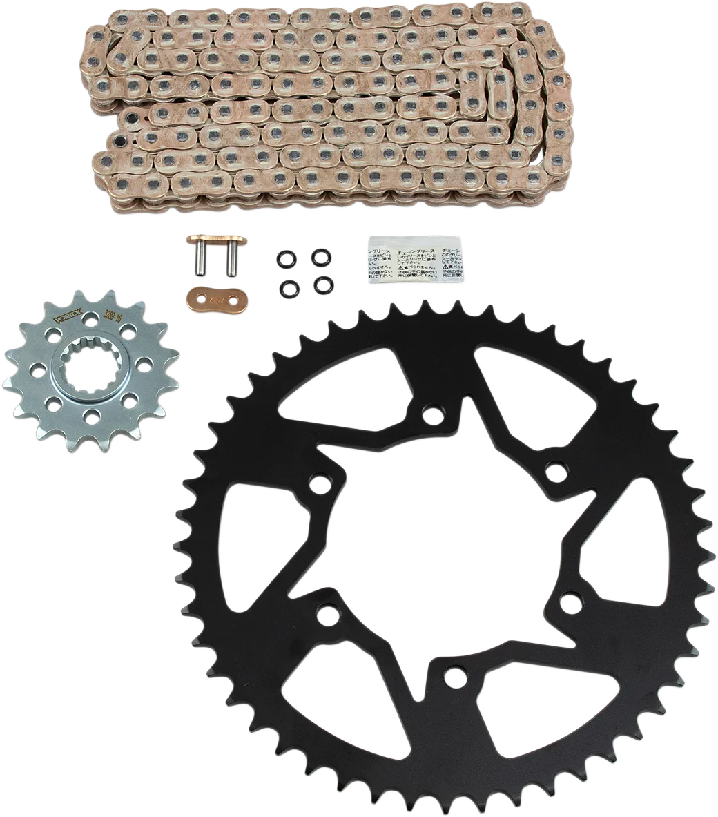 VORTEX Steel Chain Kit - Gold - CKG6364 fits 2009-2014 Yamaha Yzf-r1 ...