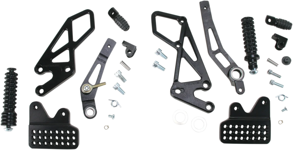 VORTEX V2 Rearset - Black - RS553K fits GSXR6 / GSXR7 - Main Product View