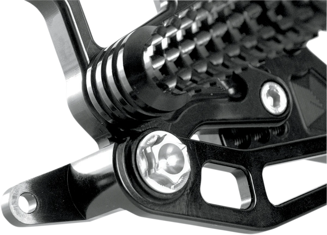 VORTEX V2 Rearset - Black - RS572K fits GSXR1000 - Side View
