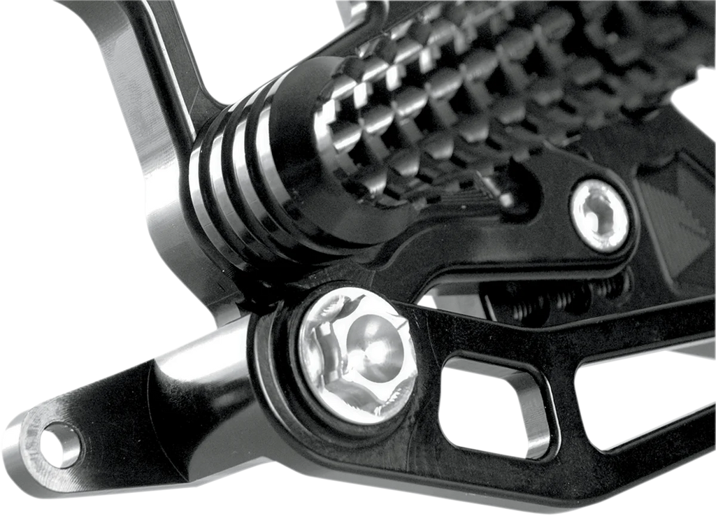 VORTEX V2 Rearset - Black - RS572K fits GSXR1000 - Side View