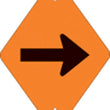 Load image into Gallery viewer, VOSS ORANGE PLASTIC REFLECTIVE TRAIL BLAZER HORIZONTAL ARROW 262 DA HOR