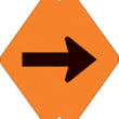 Load image into Gallery viewer, VOSS ORANGE PLASTIC REFLECTIVE TRAIL BLAZER HORIZONTAL ARROW 262 DA HOR