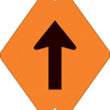 Load image into Gallery viewer, VOSS ORANGE PLASTIC REFLECTIVE TRAIL BLAZER VERTICAL ARROW 262 DA VOR