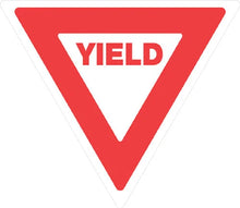 Load image into Gallery viewer, VOSS PLASTIC REFLECTIVE SIGN 12" YIELD ON WHITE BACKGROUND 499 Y WR