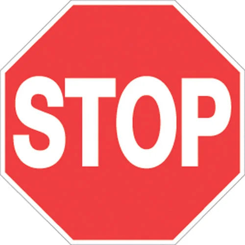 VOSS RED PLASTIC REFLECTIVE TRAIL SIGN 12" - STOP 421 ST RR