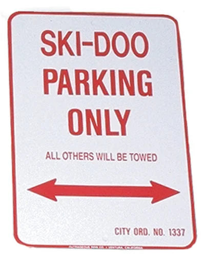 VOSS SKI DOO PARKING ONLY - ALUMINUM SIGN 12" X 18" 1218SDP