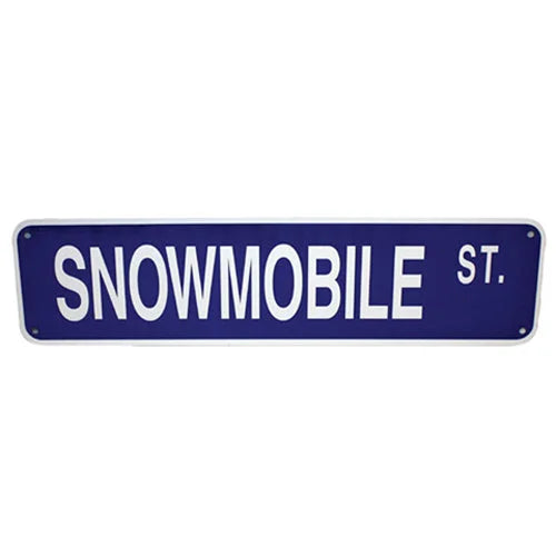 VOSS SNOWMOBILE STREET - ALUMINUM STREET SIGN 6" X 24" 624SST