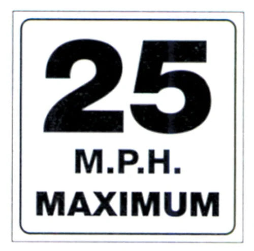 VOSS TRAIL SIGN - 25 MPH MAXIMUM 490-MPH