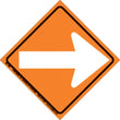Load image into Gallery viewer, VOSS WHITE PLASTIC REFLECTIVE TRAIL SIGN 6" BLACK ARROW 203 AR5 B&amp;W