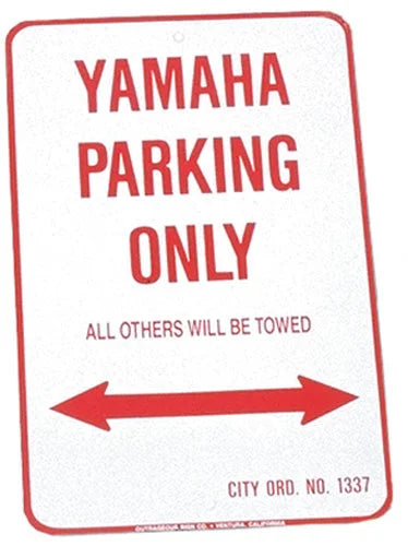 VOSS YAMAHA PARKING ONLY - ALUMINUM SIGN 12" X 18" 1218YPK