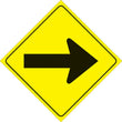 Load image into Gallery viewer, VOSS YELLOW PLASTIC REFLECTIVE SIGN 12" - ARROW 483 A YR