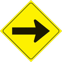 Load image into Gallery viewer, VOSS YELLOW PLASTIC REFLECTIVE SIGN 12" - ARROW 483 A YR