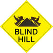 Load image into Gallery viewer, VOSS YELLOW PLASTIC REFLECTIVE SIGN 12" - BLIND HILL 485 BH YR