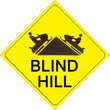 Load image into Gallery viewer, VOSS YELLOW PLASTIC REFLECTIVE SIGN 12" - BLIND HILL 485 BH YR