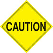 Load image into Gallery viewer, VOSS YELLOW PLASTIC REFLECTIVE SIGN 12" - CAUTION 402 CAU YR