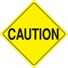 Load image into Gallery viewer, VOSS YELLOW PLASTIC REFLECTIVE SIGN 12" - CAUTION 402 CAU YR