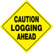 Load image into Gallery viewer, VOSS YELLOW PLASTIC REFLECTIVE SIGN 12" - CAUTION LOGGING 478 CLA YR