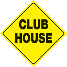 Load image into Gallery viewer, VOSS YELLOW PLASTIC REFLECTIVE SIGN 12" - CLUB HOUSE 452 CH YR