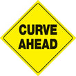 Load image into Gallery viewer, VOSS YELLOW PLASTIC REFLECTIVE SIGN 12" - CURVE AHEAD 471 CA YR