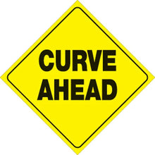 Load image into Gallery viewer, VOSS YELLOW PLASTIC REFLECTIVE SIGN 12" - CURVE AHEAD 471 CA YR