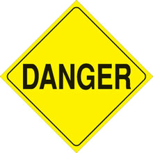 Load image into Gallery viewer, VOSS YELLOW PLASTIC REFLECTIVE SIGN 12" - DANGER 401 DAN YR