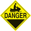 Load image into Gallery viewer, VOSS YELLOW PLASTIC REFLECTIVE SIGN 12" - DANGER 403 DA YR