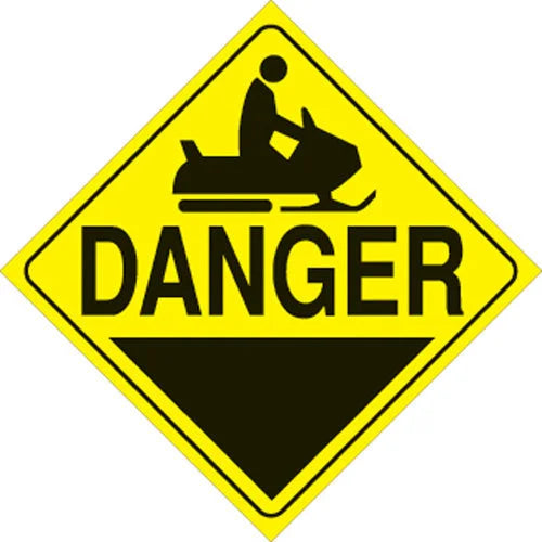 VOSS YELLOW PLASTIC REFLECTIVE SIGN 12" - DANGER 403 DA YR