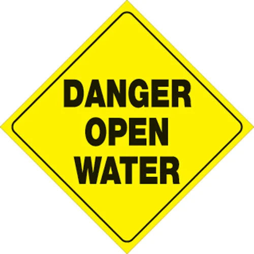 VOSS YELLOW PLASTIC REFLECTIVE SIGN 12