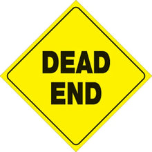 Load image into Gallery viewer, VOSS YELLOW PLASTIC REFLECTIVE SIGN 12" - DEAD END 472 DE YR