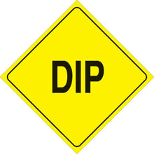 Load image into Gallery viewer, VOSS YELLOW PLASTIC REFLECTIVE SIGN 12" - DIP 424 DIP YR