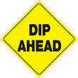 Load image into Gallery viewer, VOSS YELLOW PLASTIC REFLECTIVE SIGN 12" - DIP AHEAD 425 DA YR