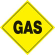 Load image into Gallery viewer, VOSS YELLOW PLASTIC REFLECTIVE SIGN 12" - GAS 454 G YR