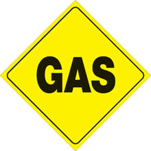 Load image into Gallery viewer, VOSS YELLOW PLASTIC REFLECTIVE SIGN 12" - GAS 454 G YR