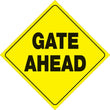 Load image into Gallery viewer, VOSS YELLOW PLASTIC REFLECTIVE SIGN 12" - GATE AHEAD 432 GA YR