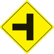 Load image into Gallery viewer, VOSS YELLOW PLASTIC REFLECTIVE SIGN 12" - LEFT T-INTERSECTION 467 LT YR