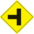 Load image into Gallery viewer, VOSS YELLOW PLASTIC REFLECTIVE SIGN 12" - LEFT T-INTERSECTION 467 LT YR