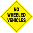 Load image into Gallery viewer, VOSS YELLOW PLASTIC REFLECTIVE SIGN 12" - NO WHEELED VEHICLES 486 NWV YR