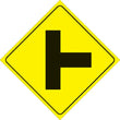 Load image into Gallery viewer, VOSS YELLOW PLASTIC REFLECTIVE SIGN 12" - RIGHT T-INTERSECTION 466 RT YR