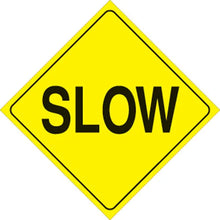 Load image into Gallery viewer, VOSS YELLOW PLASTIC REFLECTIVE SIGN 12" - SLOW 405 SLO YR