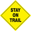 Load image into Gallery viewer, VOSS YELLOW PLASTIC REFLECTIVE SIGN 12" - STAY ON TRAIL 417 SOT YR