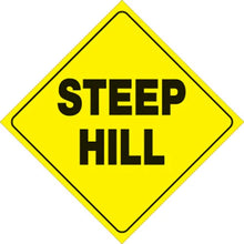 Load image into Gallery viewer, VOSS YELLOW PLASTIC REFLECTIVE SIGN 12" - STEEP HILL 431 SH YR