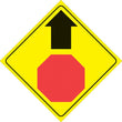 Load image into Gallery viewer, VOSS YELLOW PLASTIC REFLECTIVE SIGN 12" - STOP AHEAD 447 SAA YR