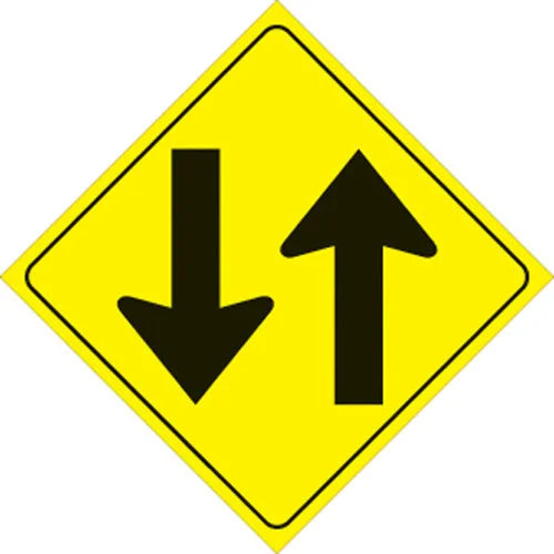 VOSS YELLOW PLASTIC REFLECTIVE SIGN 12" - TWO WAY 420 TW YR