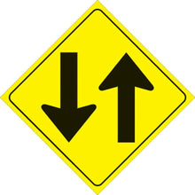 Load image into Gallery viewer, VOSS YELLOW PLASTIC REFLECTIVE SIGN 12" - TWO WAY 420 TW YR