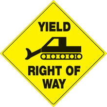 Load image into Gallery viewer, VOSS YELLOW PLASTIC REFLECTIVE SIGN 12" YEILD GROOMER 500 YRW YR