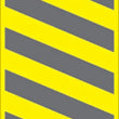 Load image into Gallery viewer, VOSS YELLOW PLASTIC REFLECTIVE SIGN 6" X 12" - LEFT HAZARD 459 BCL YR