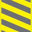 Load image into Gallery viewer, VOSS YELLOW PLASTIC REFLECTIVE SIGN 6" X 12" - LEFT HAZARD 459 BCL YR