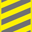 Load image into Gallery viewer, VOSS YELLOW PLASTIC REFLECTIVE SIGN 6" X 12" - RIGHT HAZARD 460 BCR YR